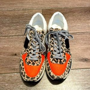 Leopard print tennis shoes athletic Oasis Society size 8.5